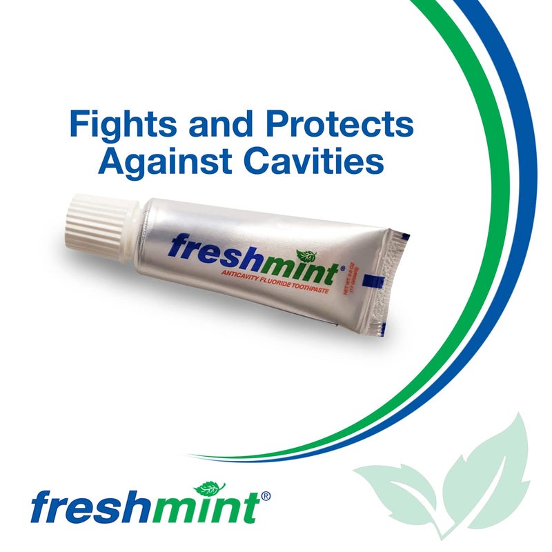 Freshmint 144 Tubes of Freshmint 0.6 oz. Anticavity Fluoride Toothpaste, Metallic Tube, Tubes do not have Individual Boxes for Extra Savings, Travel Size - Image 3